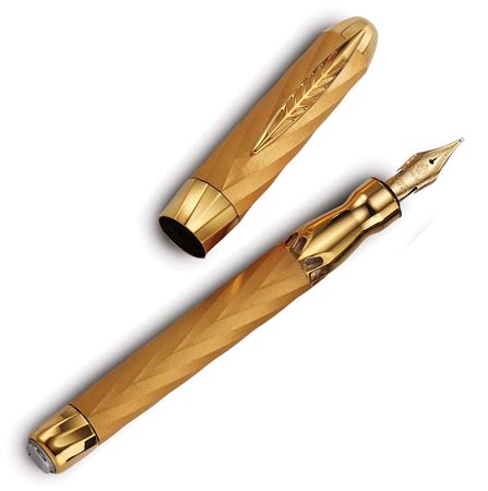 Pineider Matrix Fountain Pen - Gold Medium
